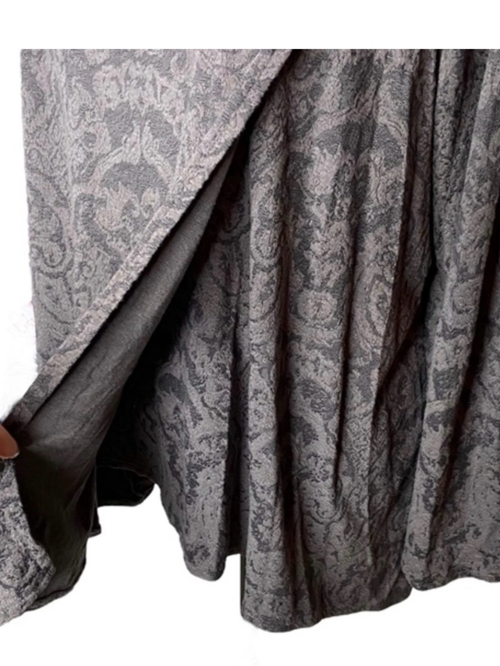 Habitat Long Sleeve Brocade Fabric Button Shoulder Detail Top Size XL - Picture 5 of 12